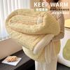 Winter Lamb Fleece Blanket Thick Coral Nap Shawl Sofa Throw Milk Small Quilt