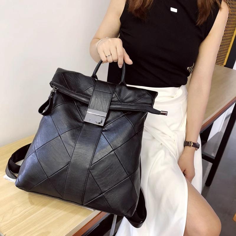 

2025 new super hot Internet celebrity versatile backpack women s practical high-end fashion anti-theft large capacity travel backpack чорний