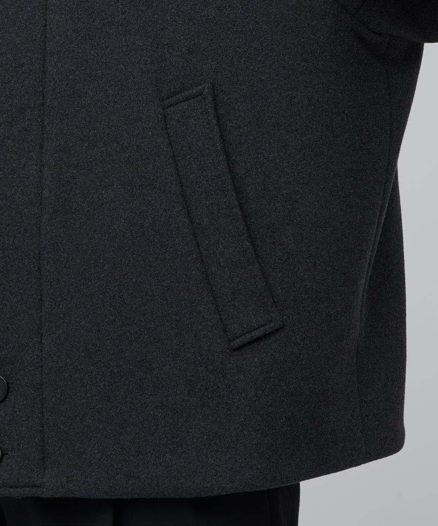 Musinsa Standard Cashmere Blend Oversized Minimal Blouson Jacket [Charcoal Grey]
