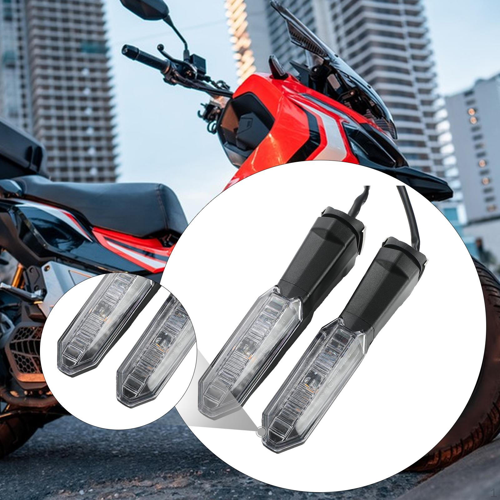 

2 Pieces Motorcycle Blinker Indicator Lamp LED Accessory Easy to Install Universal 12V чистый