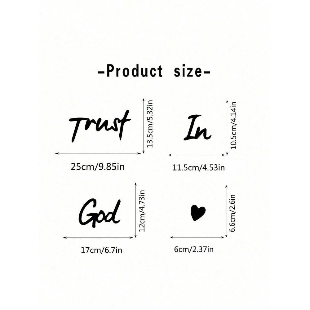 3 Piece Trust in God Metal Wall Art Religious Christian Gift for Women Inspirational Home Decor