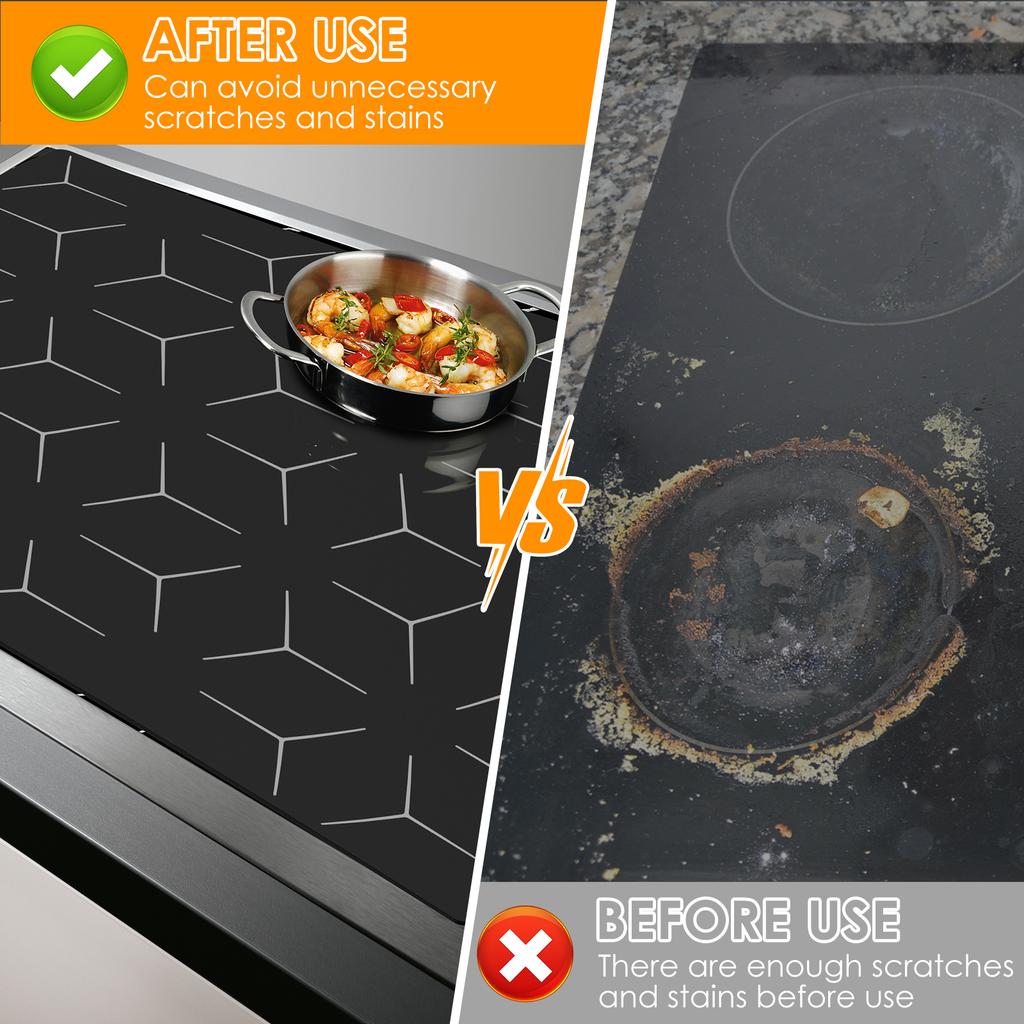 Induction Hob Protector Mat Heat Resistant Induction Cooktop Mat Nonslip Induction Cooker Cover Multifunctional Cooktop Scratch