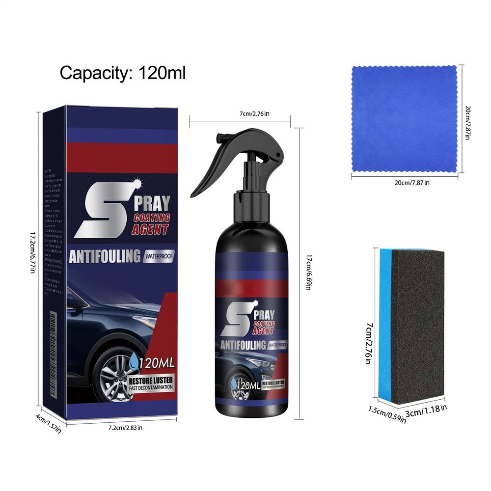 

120 мл Автомобильный керамический воск для покрытия Жидкость для ухода за краской Полироль для кузова автомобиля Спрей Краска Гидрофобный агент Защита блеска Автоаксессуары