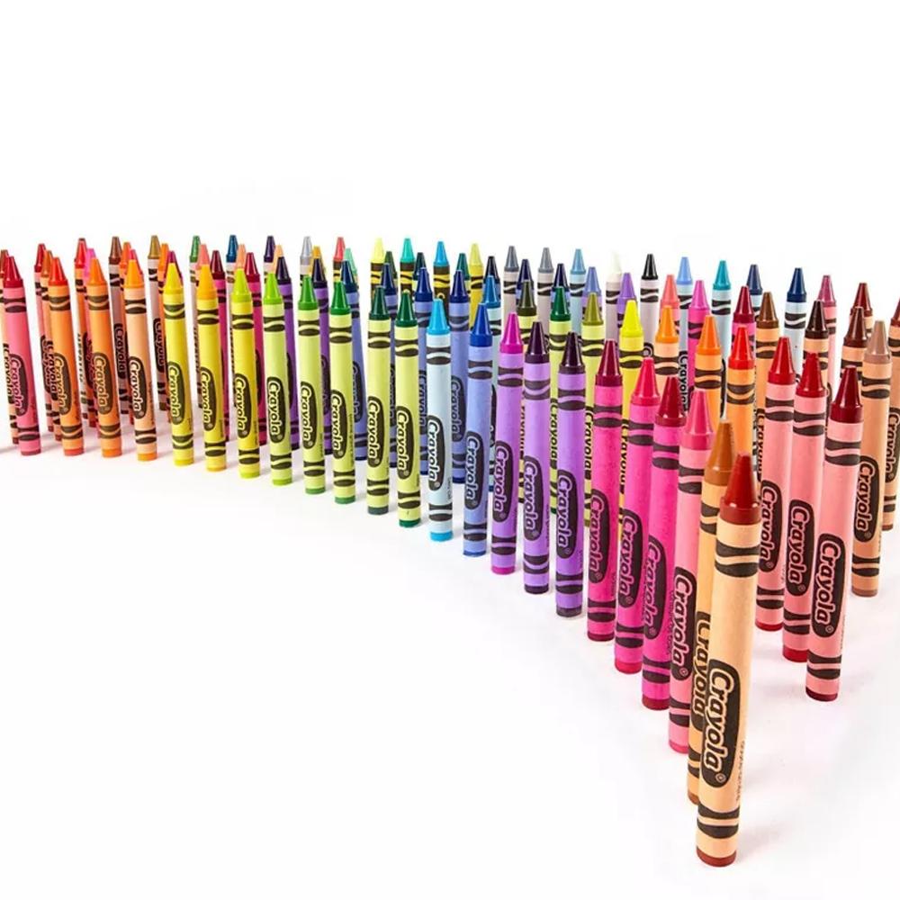 Kredki świecowe szkolne z temperówką dla dzieci Crayons Crayola 96 kolorów