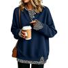 Damen Lässiger Zweiteiler mit Print Langarm Lockerer Schnitt Sweatshirt