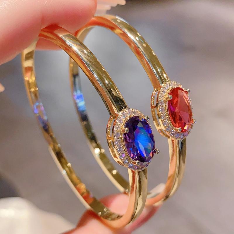 High Quality Jewelry Bracelets with Colorful Zircon Inlay