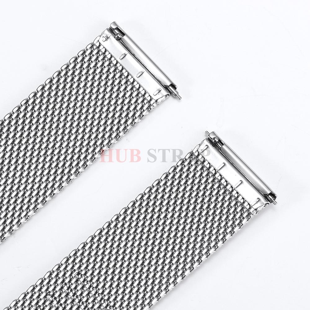 18mm 20mm 22mm Universal  0.8mm Milanese Watchband Quick Release Watch Band Mesh Stainless Steel Strap Wrist Belt Bracelet