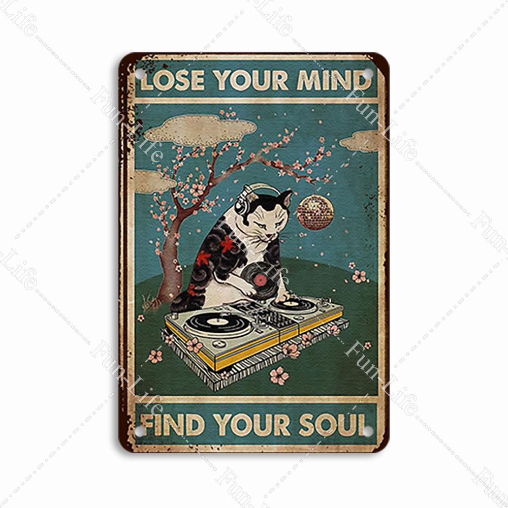 Vintage Cat Metal Sign Poster, Home Decor, Retro Animals Tin Sign, Living Room, Pet Shop, Bar, Hotel, 20x30cm