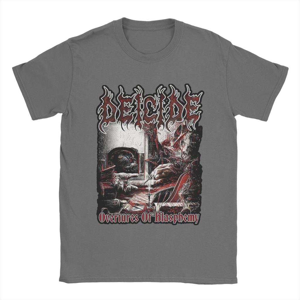 Herren T-Shirts Deicide Hipster 100% Baumwoll T-Shirt Kurzarm Band T-Shirts Rundhals Kleidung Party