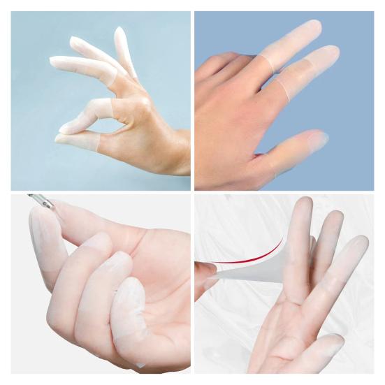 50/100/500/1000Pcs Disposable Latex Finger Cot Waterproof Finger Protector Sleeve Crafting Nail Art Cracking Pain Relief Fingertips Thumb