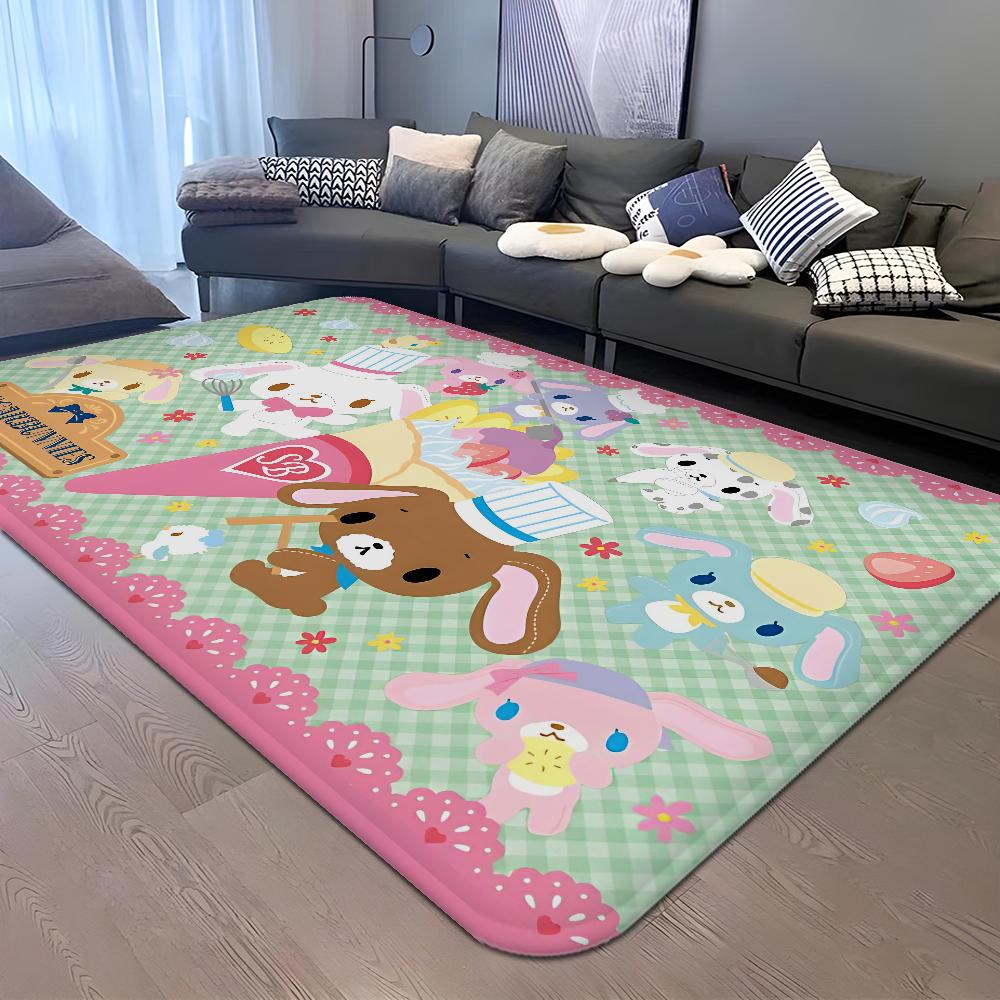 S_sugarbunnies Anime Kawaii Bathroom Mat Retro Multiple Choice Living Room Kitchen Rug Non-Slip Bedside Mats