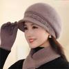 Hat Women's Autumn and Winter New Velvet Warm Windproof Ear Protection Knitted Wool Hat Cold Scarf Hat