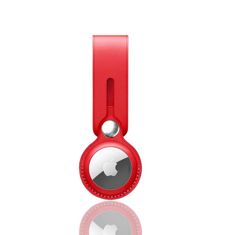 Apple AirTag Pet Tracker Protective Case with PU Leather and Finger Ring Buckle for Elderly - Anti-Lost Device