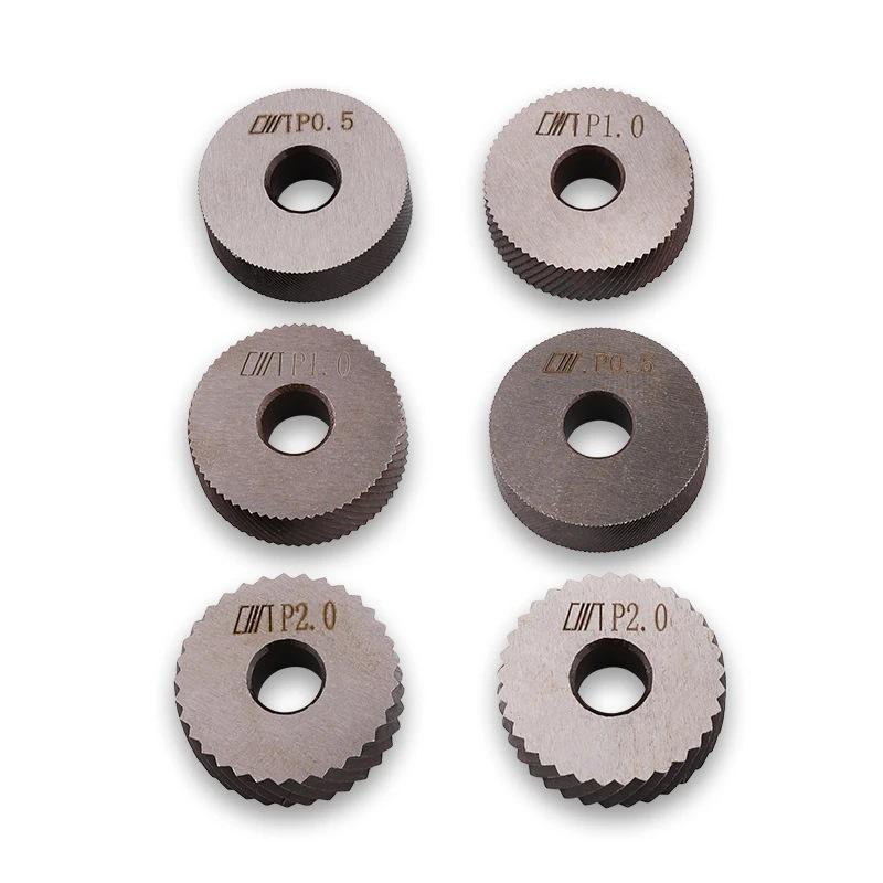 7-Piece Knurling Tool Set with Double-Wheel, 0.5mm, 1mm, 2mm Thread Pitch for Lathe Tools