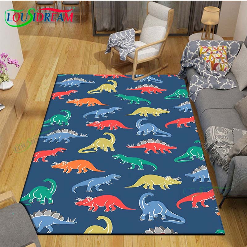 Dinosaur J-Jurassic Park Carpet Room Decor Floor Mats Bedroom Yoga Mat Photography Props Area Rug Birthday Gift Outdoor Rug