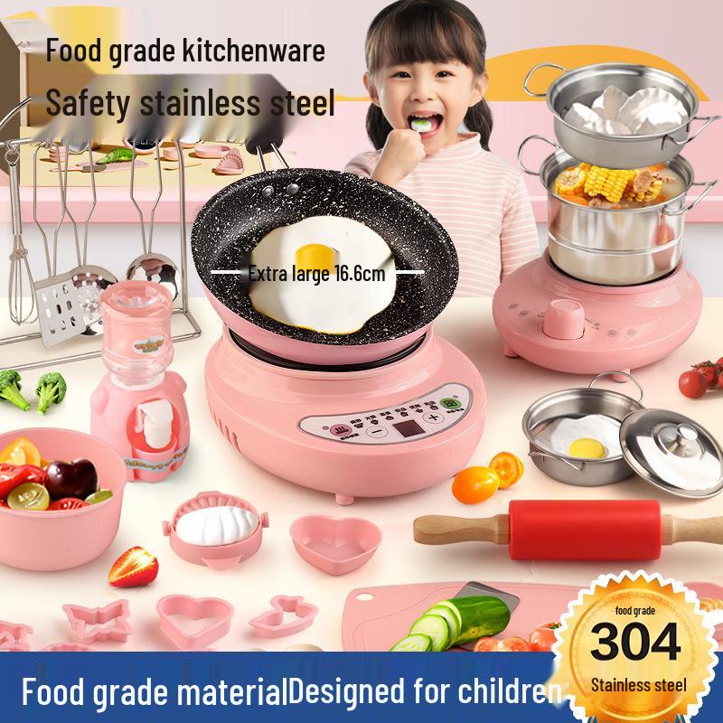 Kids' Mini Kitchen Playset: Real Cooking, Stir-fry, Girl & Boy Birthday Gift