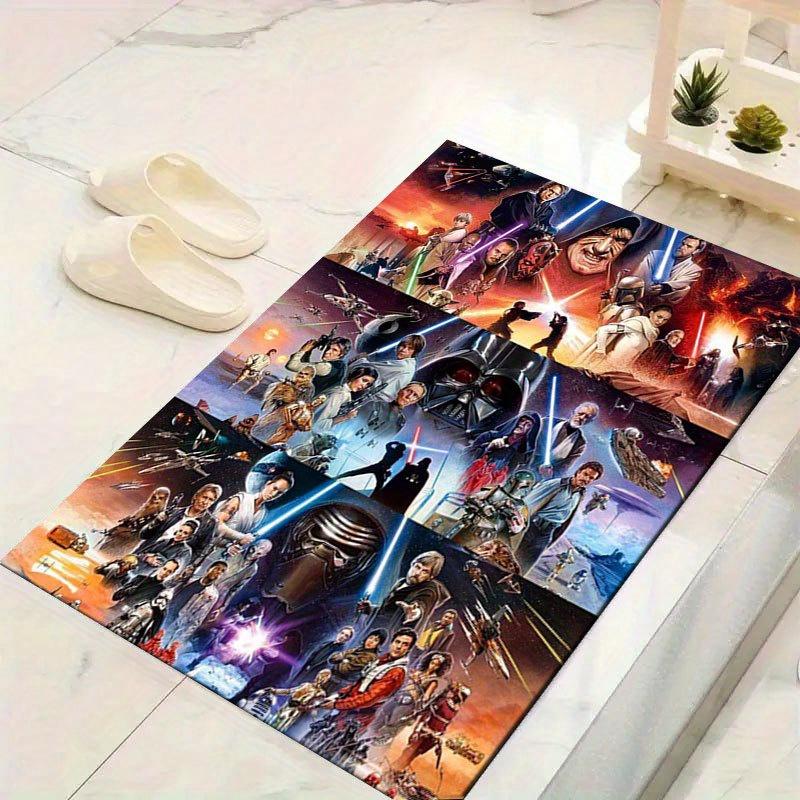 1 шт. Коврик с рисунком Йоды из Звездных Войн, Ковер для зоны, Нескользящий ковер, Ручная стирка, Напольный коврик, Подходит для гостиной, спальни, домашнего декора, Декор комнаты 60cm by 90cm