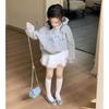 Girls' Hooded Bowknot Sweatshirt & Lace Trim Skirt Set - Spring/Autumn 2026 Collection