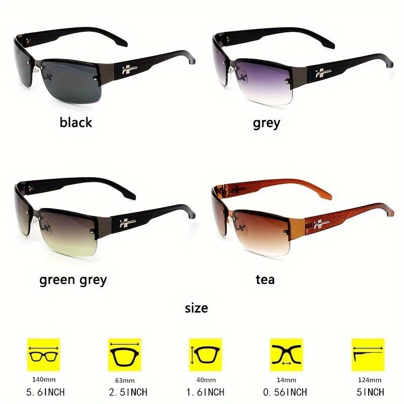 1pc Vintage Style Men's Semi-Rimless Glasses Decorative Eyewear for Daily Leisure
