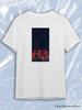 TeeSensation White Crew Neck Short Sleeve T-Shirt with Matisse Dance Red Figures On Dark Blue Art Print