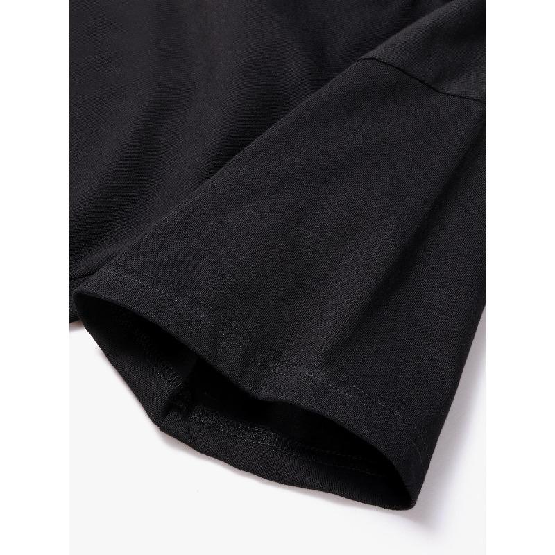 European Sizes Mens Black Short Sleeve Crewneck T-Shirt with Russian Text Print | Casual Daily Wear, Street Style Graphic Tee, Premium Quality