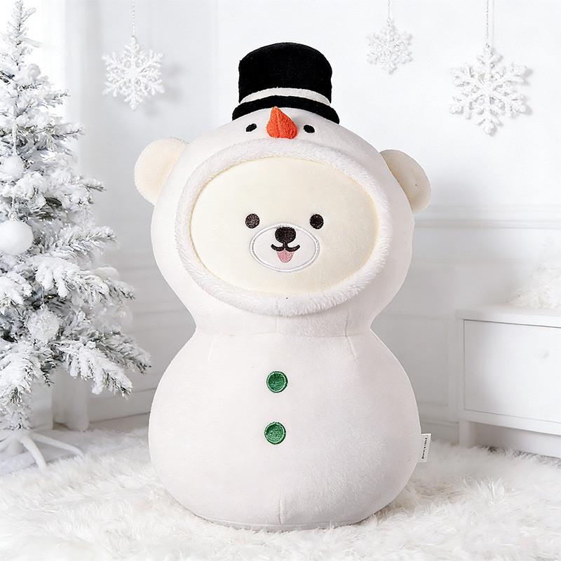 Christmas Plush Snowman Gingerbread Tree Santa Toy With Pp Cotton For Holiday Decor