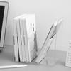 2 Pcs L-Shaped Transparent Book Ends Fall-resistant Acrylic Book Ends Clear Acrylic Bookends for Shelves Organizer