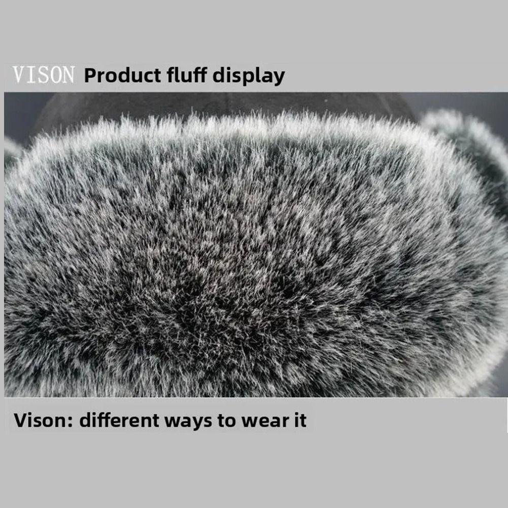 New Warm Bomber Hats Windproof Imitation Faux Fur Faux Fur Earflap Ski Cap Winter