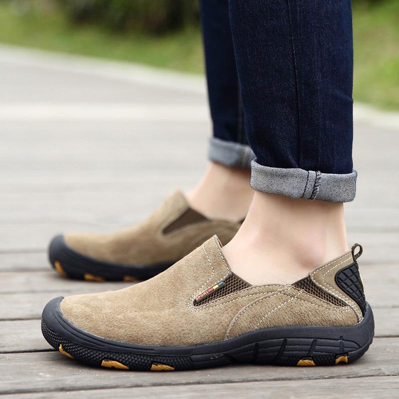 Sonbahar ve kış kadife sıcak dış mekan ayak örtüsü erkek hafif gündelik erkek tek ayakkabı büyük beden erkek ayakkabıları
