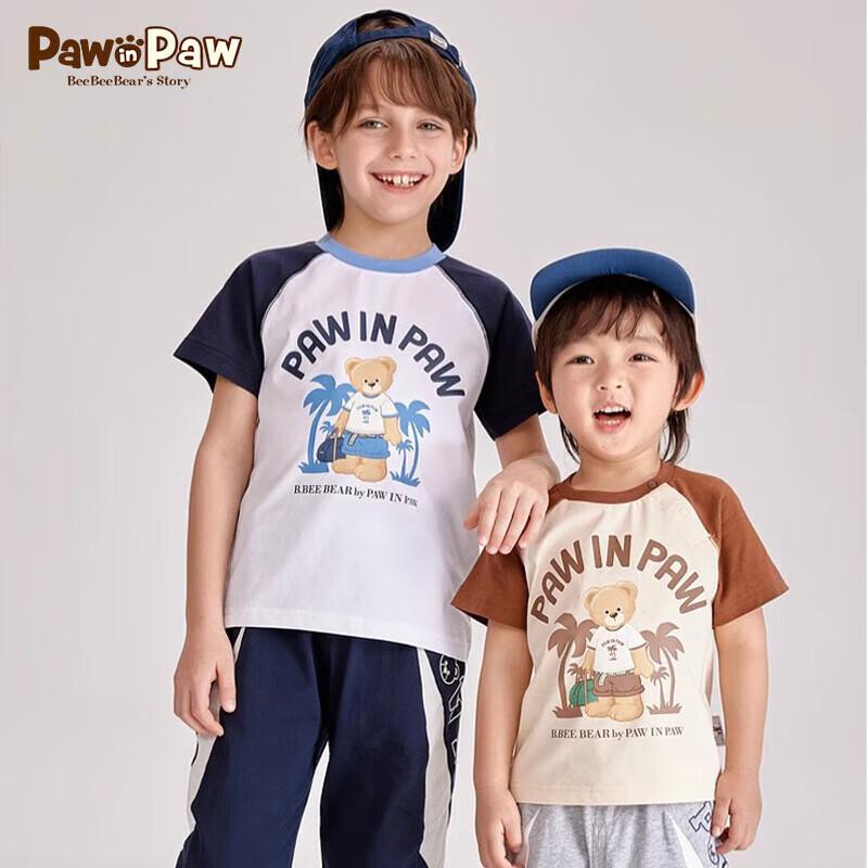 PawinPaw Boys  Casual Colorblock Short Sleeve T-Shirt 140 cm