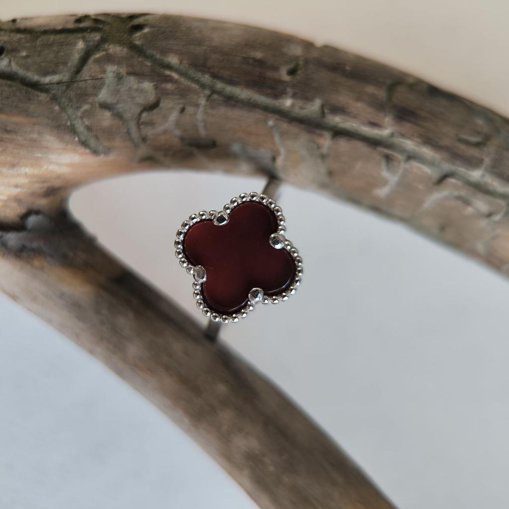 Серебряное кольцо с натуральным агатом, вес изделия 3,19 гр (60002359)