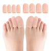 Karonpeln Set of 2 Silicone Toe Cots, Toe Caps, Protectors, Toenail Protection Caps, Cushioned, Shock Absorbent, Friction Pain Relief, Breathable, Was