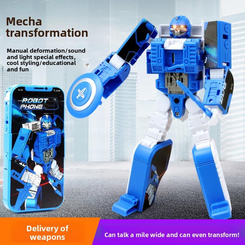 Children's Creative Transforming Mecha Playthings Mobile Phones Turn Into King Kong Robots Enjoyable Playthings designed for Boys Cool Excellent Gifts