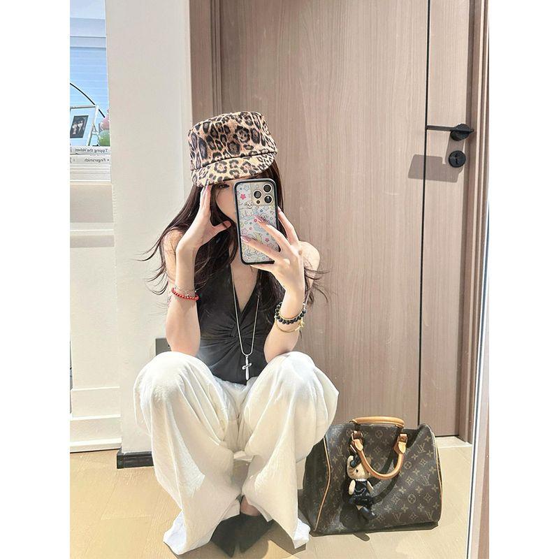 French Style Design Sense V-neck Twist Hanging Neck Cami Women Summer New Slim Fit Slimming Temperament Gyaru Top