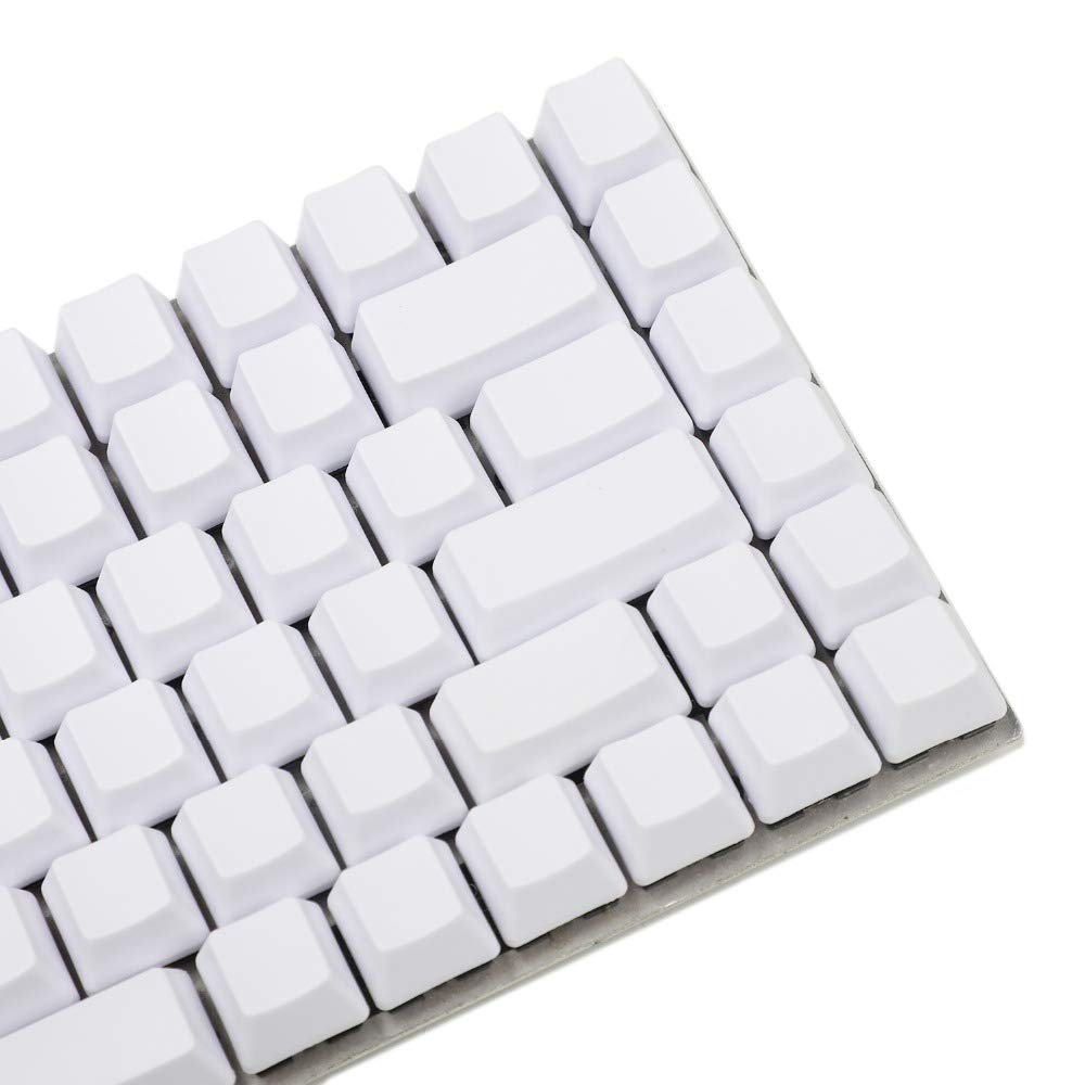 YMDK White Black Dolci Thick PBT 84 68 64 Blank Keyset OEM Profile Keycaps for MX Mechanical Keyboards Keychron K2 K6 Keycool Tada68 YD64 (White)
