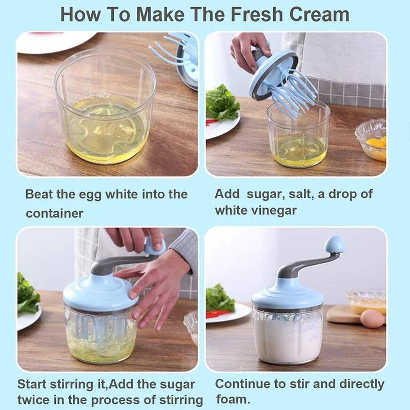 Manual Egg Beater Blender Kitchen Hand Mayonnaise Egg Mixer Frother Foamer Handle Stirrer Kitchen Area Cooking Tool Gadget for Home