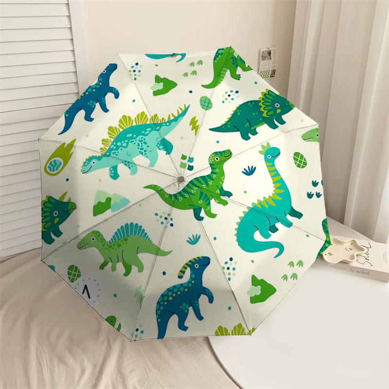 

1PC Dinosaur Pattern Umbrella-8-Rib Reinforced, Automatic Open, Lightweight & Durable, Fashion Accessory for Outdoor-D352