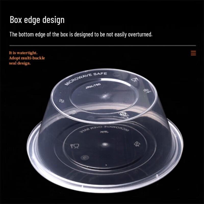 Disposable Plastic Round Food Containers with Lids