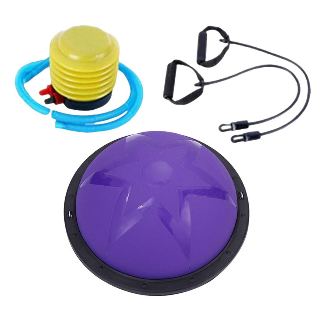 Balance Ball Half Exercise Fitness with Resistance Bands and Pump Training for Dance