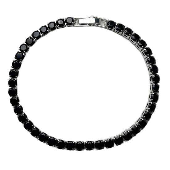 

Шикарный браслет со стразами, нежный, изысканный, разноцветный, сверкающий, восхитительный теннисный браслет, женские украшения на запястье чёрный