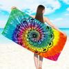 1 Stück Ultrafein Faser farbiges Mandala bedrucktes Strandtuch, Bohemian schnell trocknendes saugfähiges Strand Schwimmtuch, Handtuch