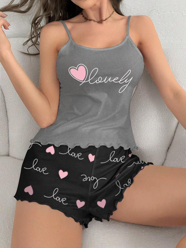 Strap Shorts Pajamas, Women's Home Set