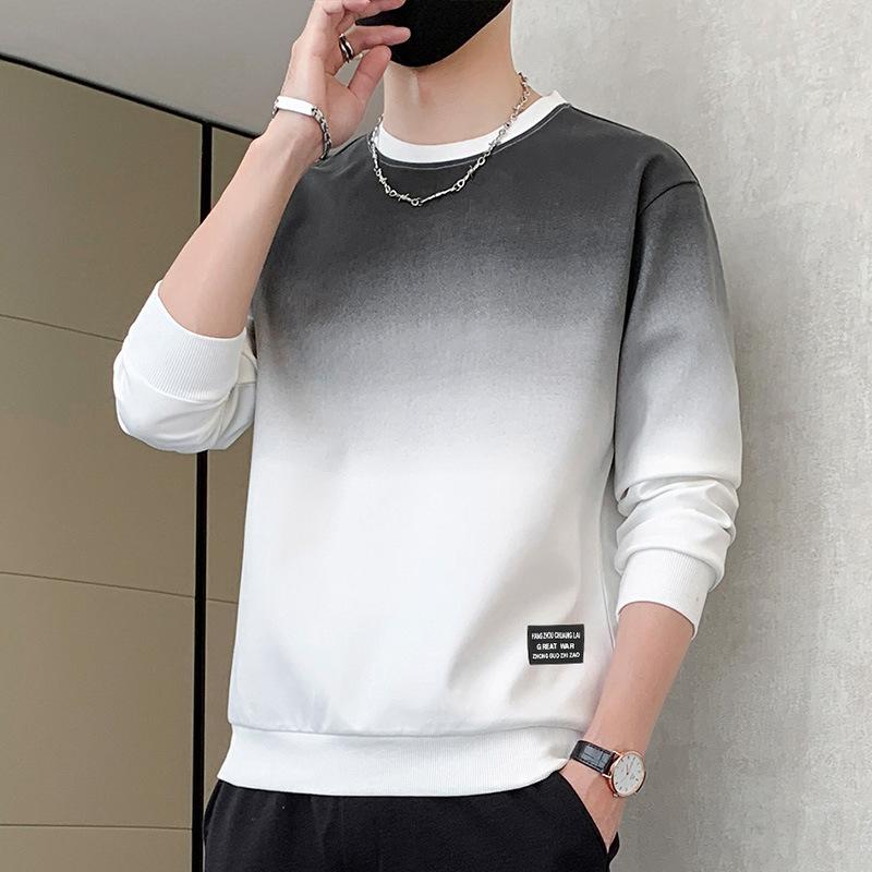 New Round Neck Long-sleeved Sweater Men's Spring and Autumn Trendy Brand Loose Bottoming Shirt On Clothes