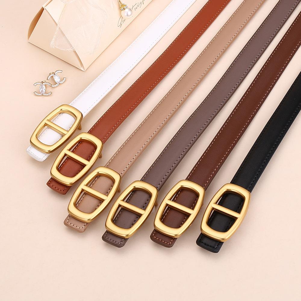 Japanese Belt Women'S Genuine Leather Cowhide Belt Women'S Genuine Leather High-End Casual Decoration Retro Jeans