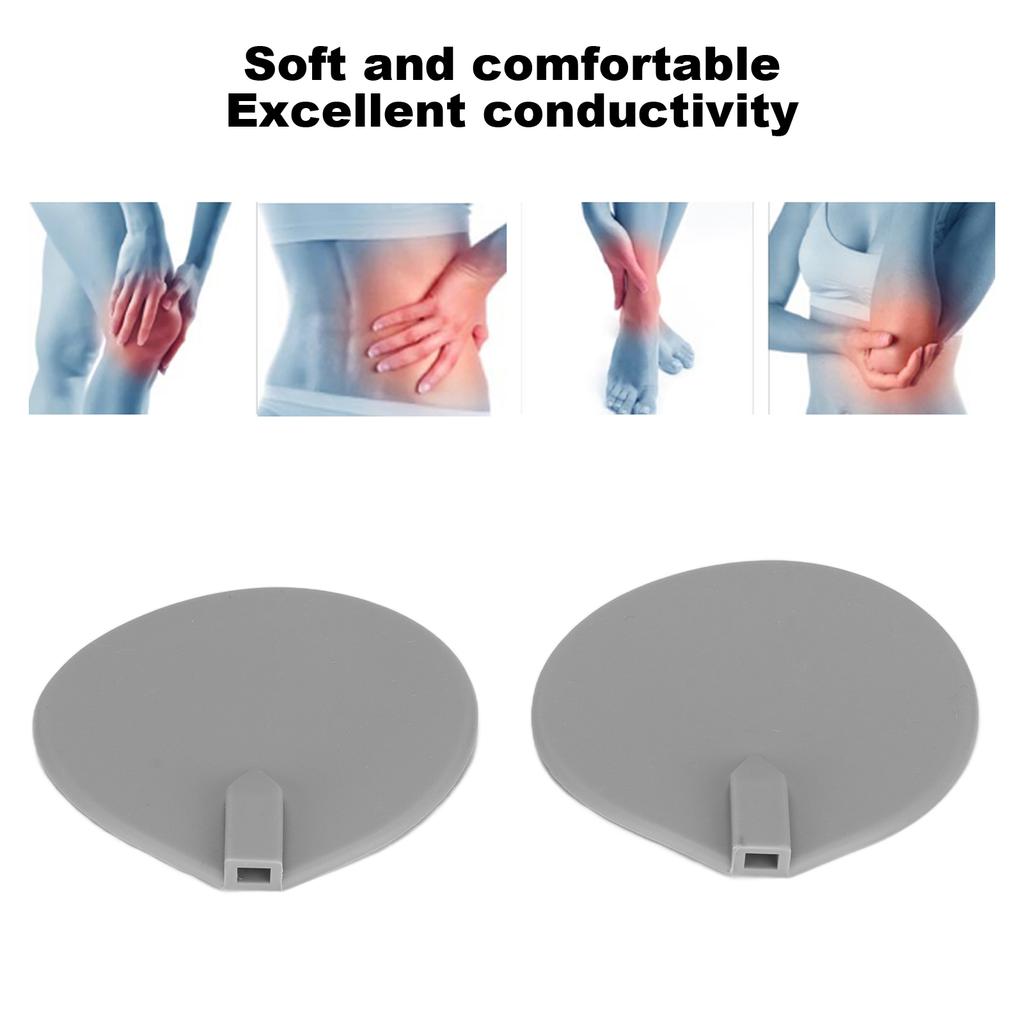 2Pcs Electrode Pads 95mm Round Soft Comfortable Silicone Physiotherapy Accessories