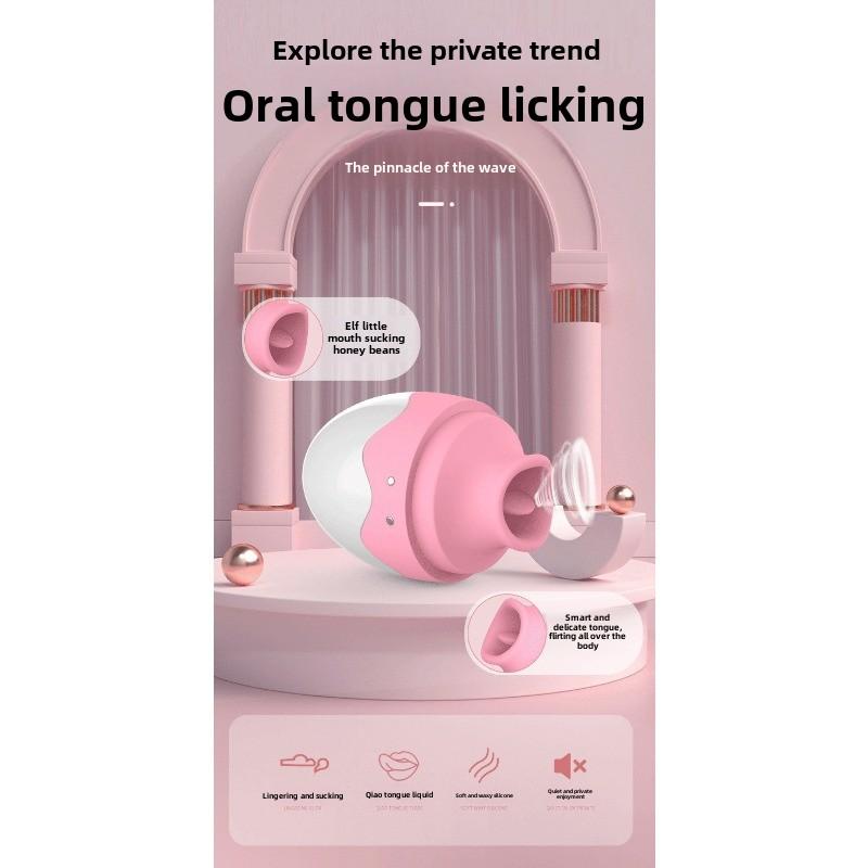 Tongue Licking Female Masturbator Compact Massage Vibration Pussy Sucker Sucking Breast Erotic Sex Products