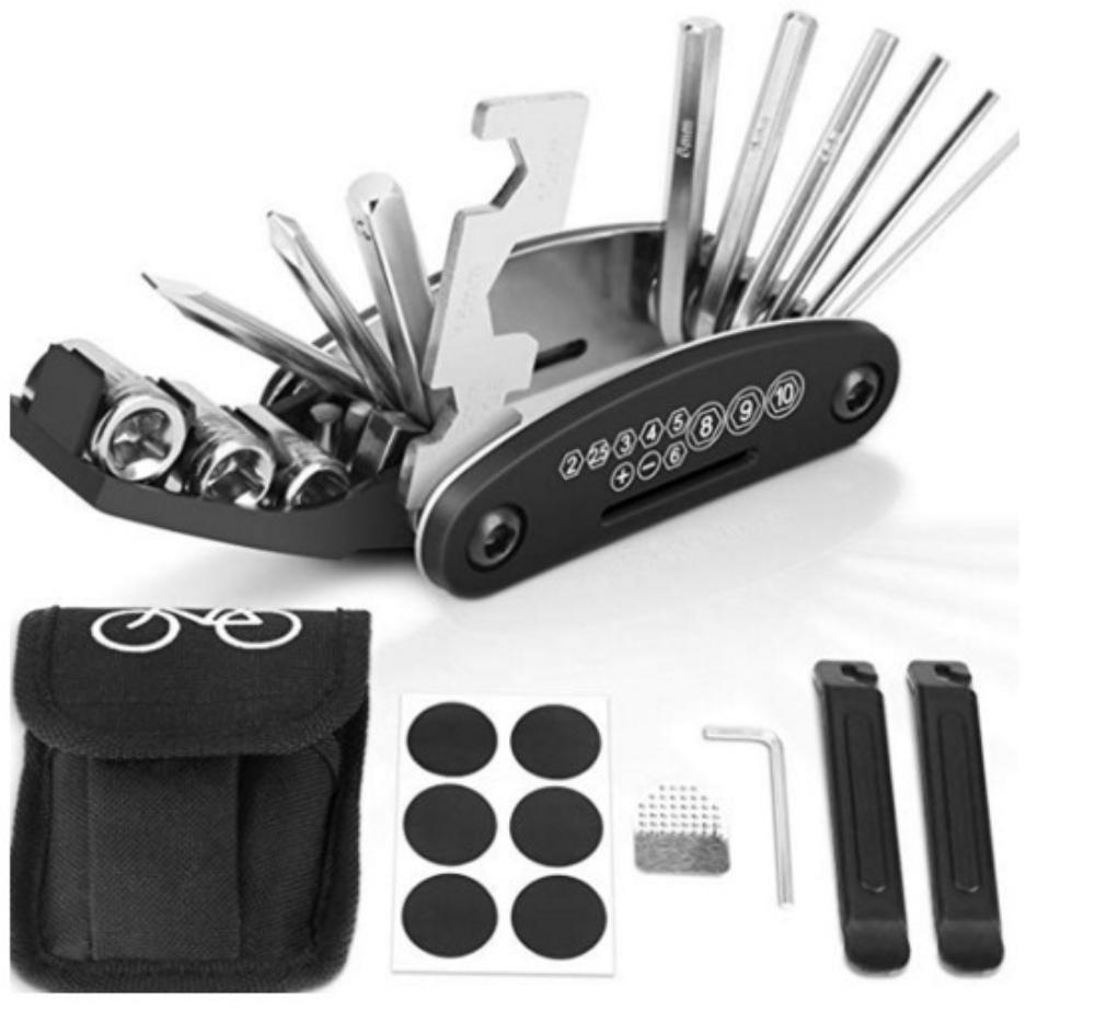 Bicycle Multitool Folding Portable Tool Hex Wrench Set with 16 Different Tools in One Unit Repair Tools Kit Bike Accessories
