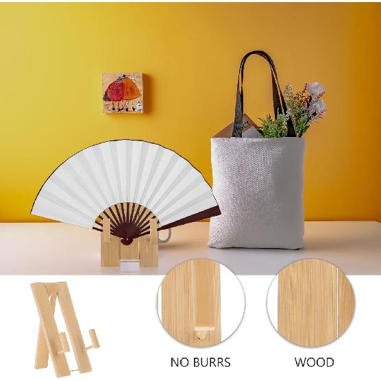 Japanese Fan Holder Stand - Decorative Folding Fan Rack for Home Storage and Organization, 5.51 X 2.95 X 1.57 Inch