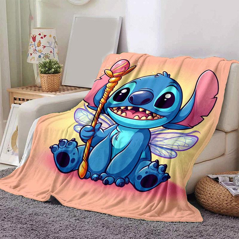1pc Stitch Printing Blanket - Soft, All-Season Throw for Living Room, Bedroom,Travel