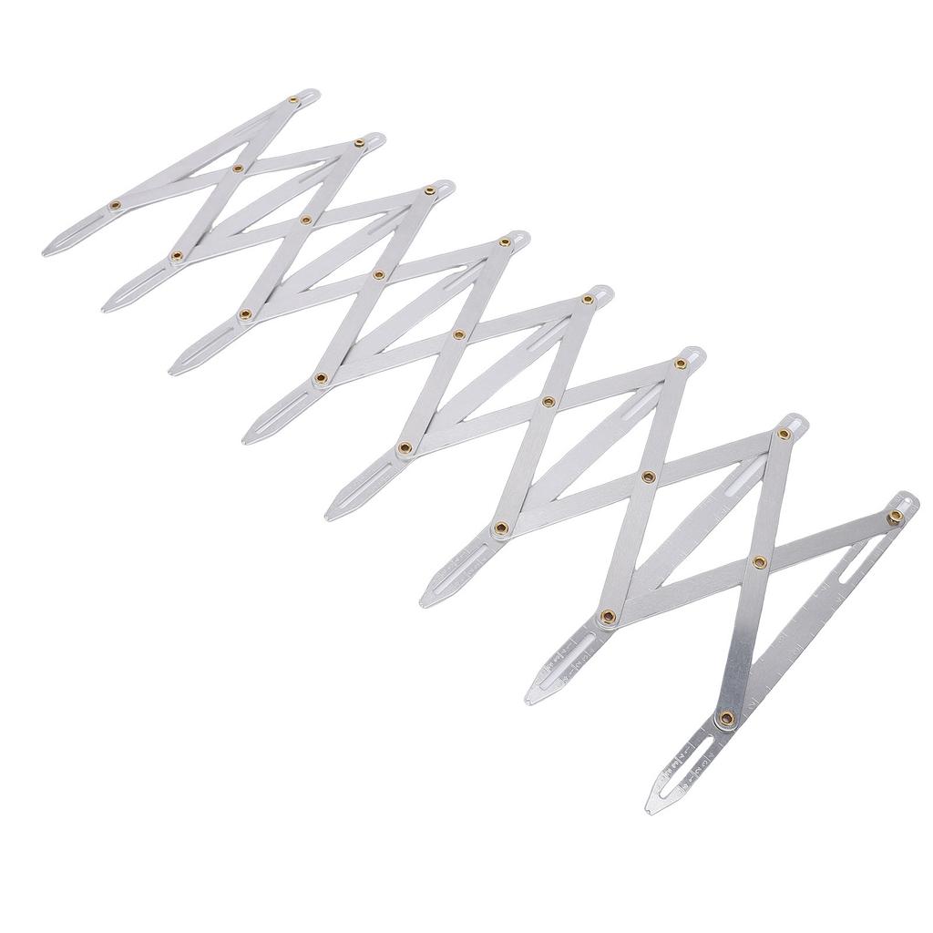 Aluminum Expanding Sewing Gauge Adjustable Equal Space Button Guide Measure for Buttons Pleats Crafts